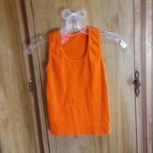 Orange Crop Top Musle Tank